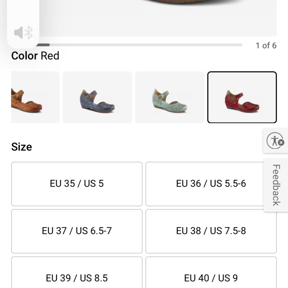 Spring Step Red Mules with Perforated Leather Design - Picture 15 of 15